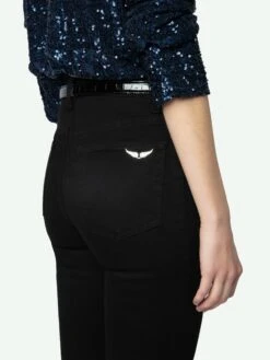 Zadig & Voltaire Jett Skinny Jeans Solid Black -Zadig Et Voltaire WWJE00241 SOLID BLACK HOVER 66fd1871492bb
