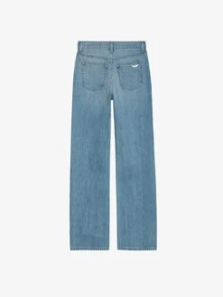 Zadig & Voltaire Stevie Ripped 90's Jeans Light Wash -Zadig Et Voltaire WWJE00248 LIGHT WASH PACKSHOT 2 668ea9f175aec