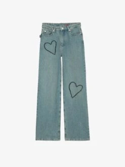 Zadig & Voltaire Elio Heart Embroidered Jeans Light Blue 5 Zadig & Voltaire Elio Heart Embroidered Jeans Light Blue -Zadig Et Voltaire WWJE01265 LIGHT BLUE PACKSHOT 67c04f18177c0