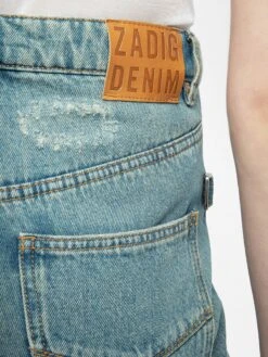 Zadig & Voltaire Elio Distressed Straight Leg Jeans Light Blue -Zadig Et Voltaire WWJE01284 LIGHT BLUE HOVER 67fe632d2073b