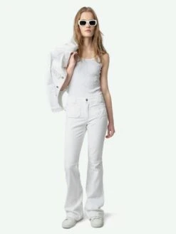 Zadig & Voltaire Ecume White Bootcut Jeans Judo 2 Zadig & Voltaire Ecume White Bootcut Jeans Judo -Zadig Et Voltaire WWJE01286 JUDO ADDI 1 67a9e38b2b385
