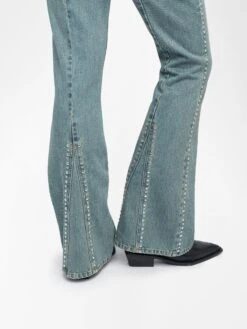 Zadig & Voltaire Eclip Bootcut Women's Studded Jeans Light Blue -Zadig Et Voltaire WWJE01292 LIGHT BLUE HOVER 6849a5b4c30fe