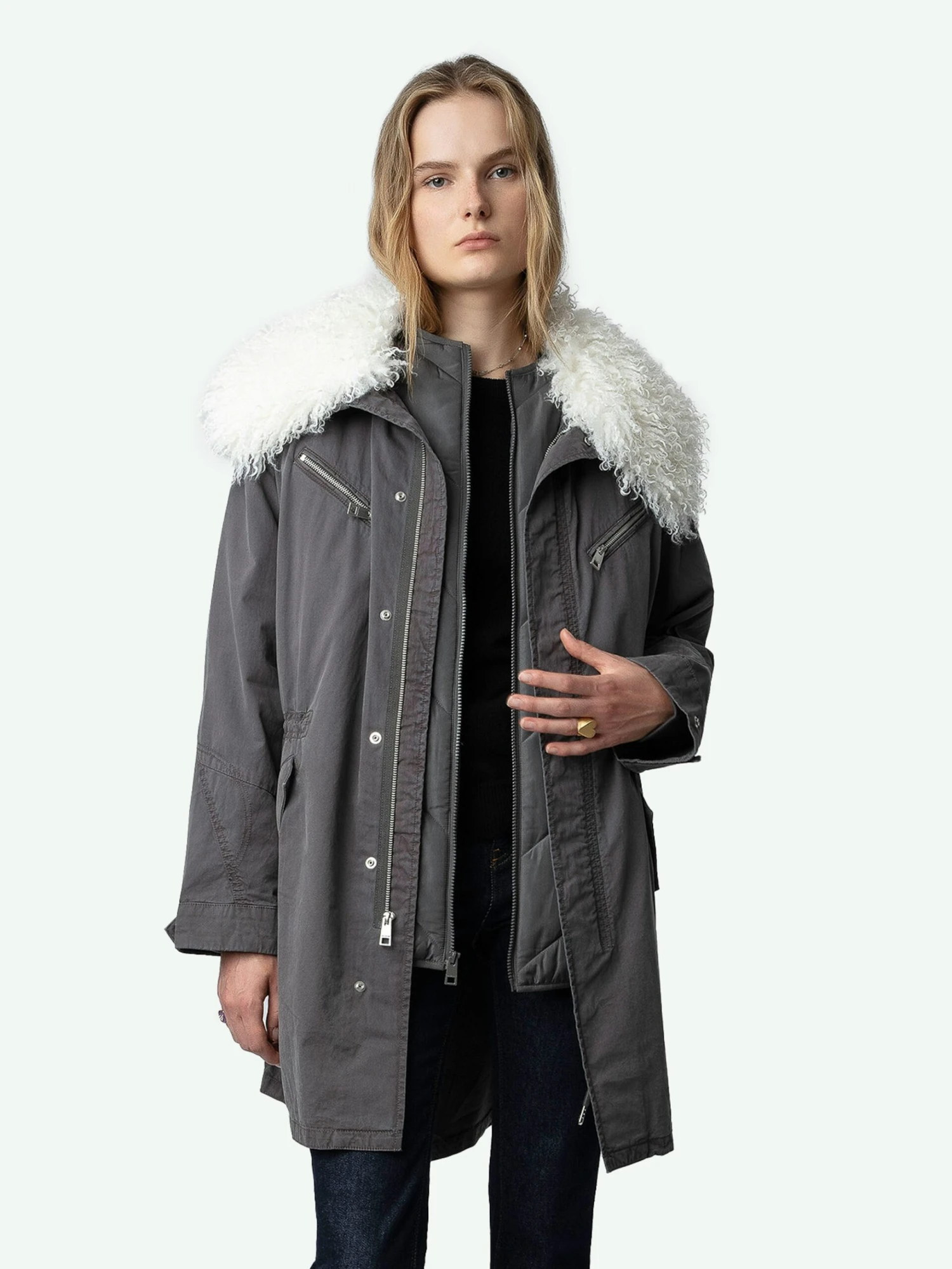 Kidea Parka Ardoise Zadig & Voltaire Kidea Parka Ardoise -Zadig Et Voltaire WWOW00620 ARDOISE HOVER 670e33161d46c scaled