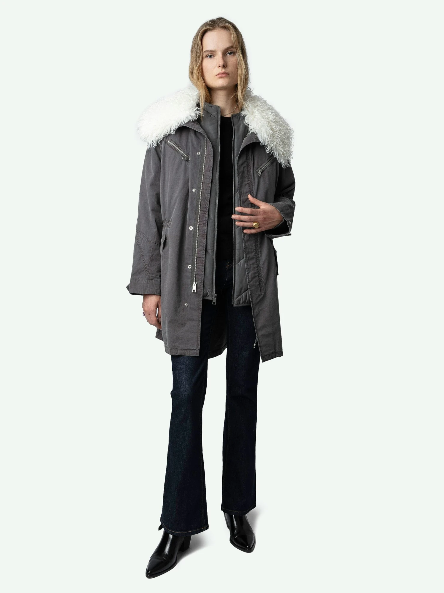 Kidea Parka Ardoise Zadig & Voltaire Kidea Parka Ardoise -Zadig Et Voltaire WWOW00620 ARDOISE SHOOTING 670e331ee9176 scaled