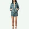 Zadig & Voltaire Kioky Denim Jacket Light Blue