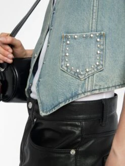 Zadig & Voltaire Gillier Denim Vest Light Blue 5 Zadig & Voltaire Gillier Denim Vest Light Blue -Zadig Et Voltaire WWOW01679 LIGHT BLUE ADDI 4 685e8f34d1d81