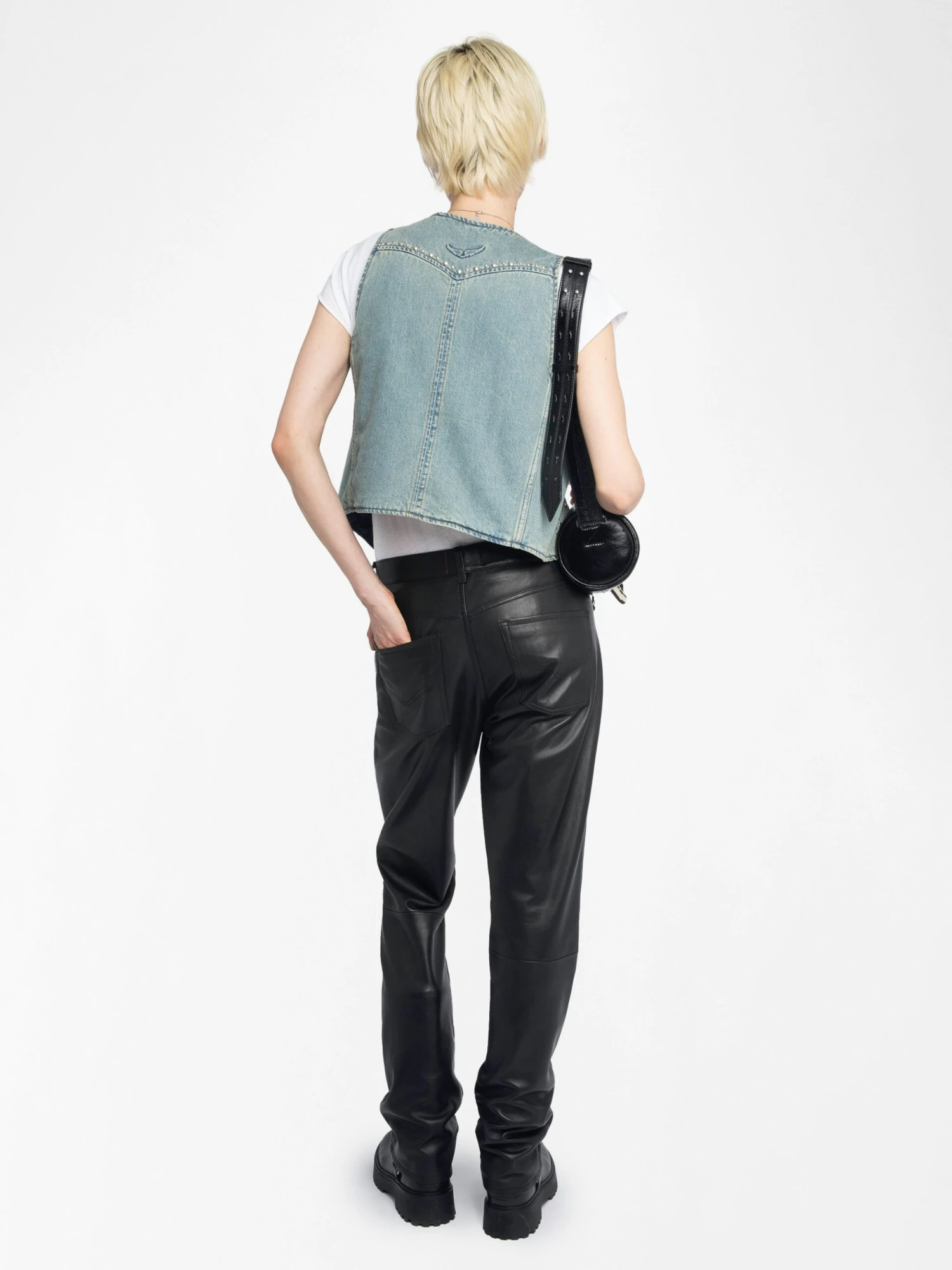 Gillier Denim Vest Light blue Zadig & Voltaire Gillier Denim Vest Light Blue -Zadig Et Voltaire WWOW01679 LIGHT BLUE BACK 685e8f4e4b7d3 scaled