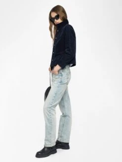 Zadig & Voltaire Liam Women's Blue Corduroy Jacket Encre -Zadig Et Voltaire WWOW01703 ENCRE ADDI 3 6849a69153ea5