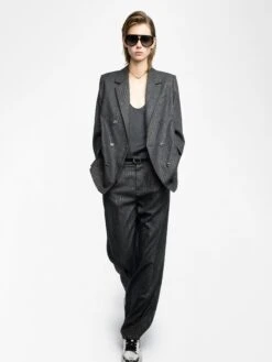 Zadig & Voltaire Puros Pants Anthracite -Zadig Et Voltaire WWPA01866 ANTHRACITE ADDI 1 6877c2fa23471