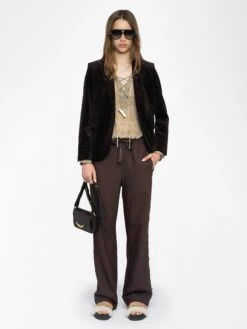 Zadig & Voltaire Poma Pants Dark Chocolate