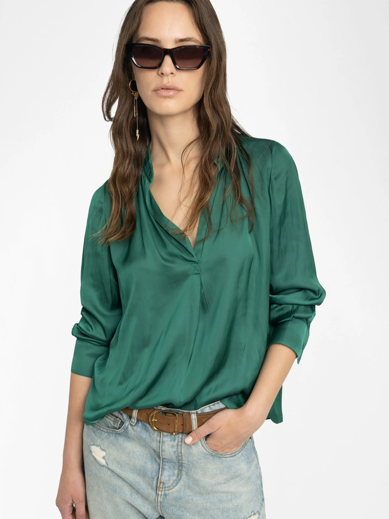 Tink Emerald Green Satin Blouse Emerald Zadig & Voltaire Tink Emerald Green Satin Blouse Emerald -Zadig Et Voltaire WWSH00021 EMERALD ADDI 2 6835c8fe264f2 scaled