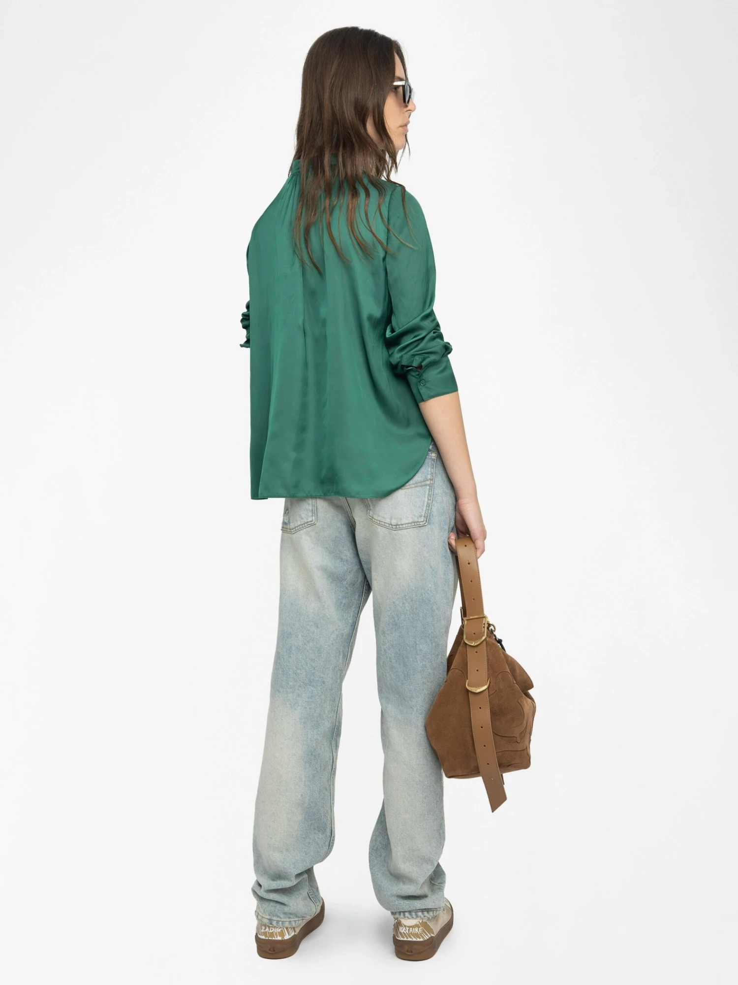 Tink Emerald Green Satin Blouse Emerald Zadig & Voltaire Tink Emerald Green Satin Blouse Emerald -Zadig Et Voltaire WWSH00021 EMERALD BACK 6835ca0861224 scaled