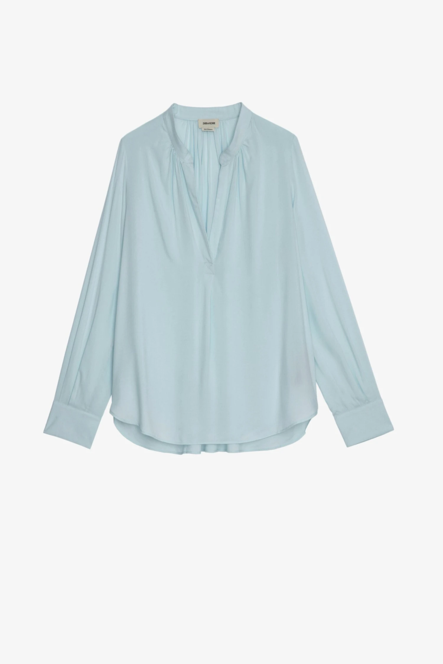 Tink Satin Tunic Light blue Zadig & Voltaire Tink Satin Tunic Light Blue -Zadig Et Voltaire WWSH00177 LIGHT BLUE scaled