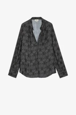 Zadig & Voltaire Tink Skull Blouse Anthracite