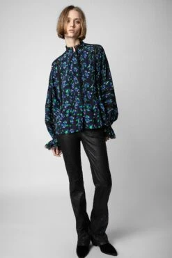 Zadig & Voltaire Tritelia Silk Blouse Black -Zadig Et Voltaire WWSH00509 NOIR 3