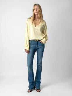 Zadig & Voltaire Tonastir Satin Blouse Shea 4 Zadig & Voltaire Tonastir Satin Blouse Shea -Zadig Et Voltaire WWSH00556 SHEA ADDI 3 1