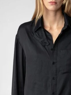 Zadig & Voltaire Tyrone Satin Shirt Black -Zadig Et Voltaire WWSH00558 NOIR ADDI 2