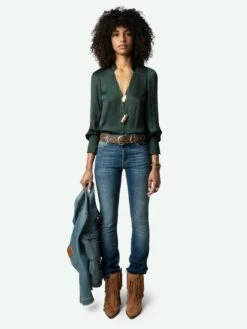 Zadig & Voltaire Tinous Satin Shirt Peaks