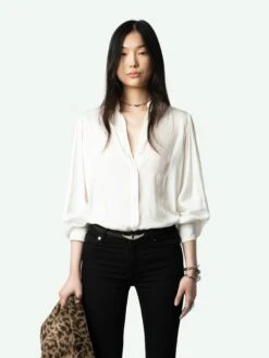 Zadig & Voltaire Trenta Satin Blouse Judo -Zadig Et Voltaire WWSH00583 JUDO ADDI 1 668d02a1804f5