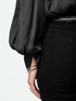 Zadig & Voltaire Trenta Satin Blouse Black -Zadig Et Voltaire WWSH00583 NOIR HOVER 6698cda4ec0a4