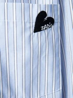 Zadig & Voltaire Morning Striped Poplin Shirt Mist 7 Zadig & Voltaire Morning Striped Poplin Shirt Mist -Zadig Et Voltaire WWSH02165 MIST HOVER 6763e83f4c4cc