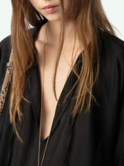 Zadig & Voltaire Troene Oversized Cotton Blouse Black -Zadig Et Voltaire WWSH02206 BLACK ADDI 2 675ff516a66b7