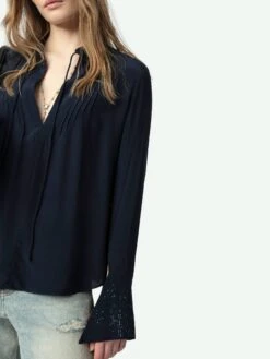 Zadig & Voltaire Taika Blouse Encre -Zadig Et Voltaire WWSH02217 ENCRE ADDI 2 67a9e32e77a11