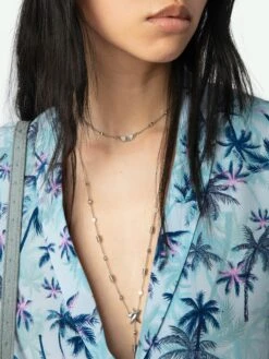 Zadig & Voltaire Telmos Resort Printed Silk Blouse Mist -Zadig Et Voltaire WWSH02223 MIST HOVER 67bed6386bc4a