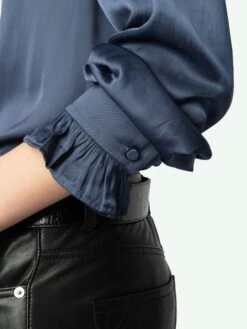 Zadig & Voltaire Thely Satin Shirt Officer 4 Zadig & Voltaire Thely Satin Shirt Officer -Zadig Et Voltaire WWSH02226 OFFICER ADDI 3 6763e8fa5f191