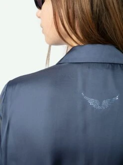 Zadig & Voltaire Thely Satin Shirt Officer 5 Zadig & Voltaire Thely Satin Shirt Officer -Zadig Et Voltaire WWSH02226 OFFICER HOVER 6763e91b223d3