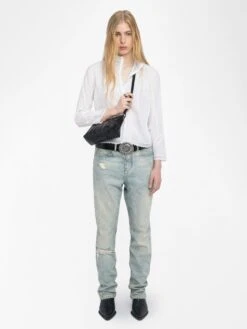 Zadig & Voltaire Tano White Lace Dress Shirt Judo