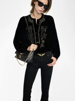 Zadig & Voltaire Tigy Blouse Black -Zadig Et Voltaire WWSH02251 BLACK ADDI 2 687df608bae9a