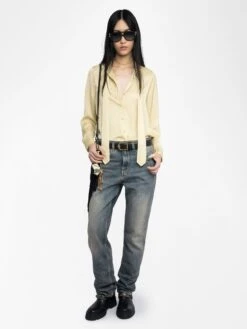 Zadig & Voltaire Tulba Satin Shirt Blond 2 Zadig & Voltaire Tulba Satin Shirt Blond -Zadig Et Voltaire WWSH02266 BLOND ADDI 1 685d250be59f6