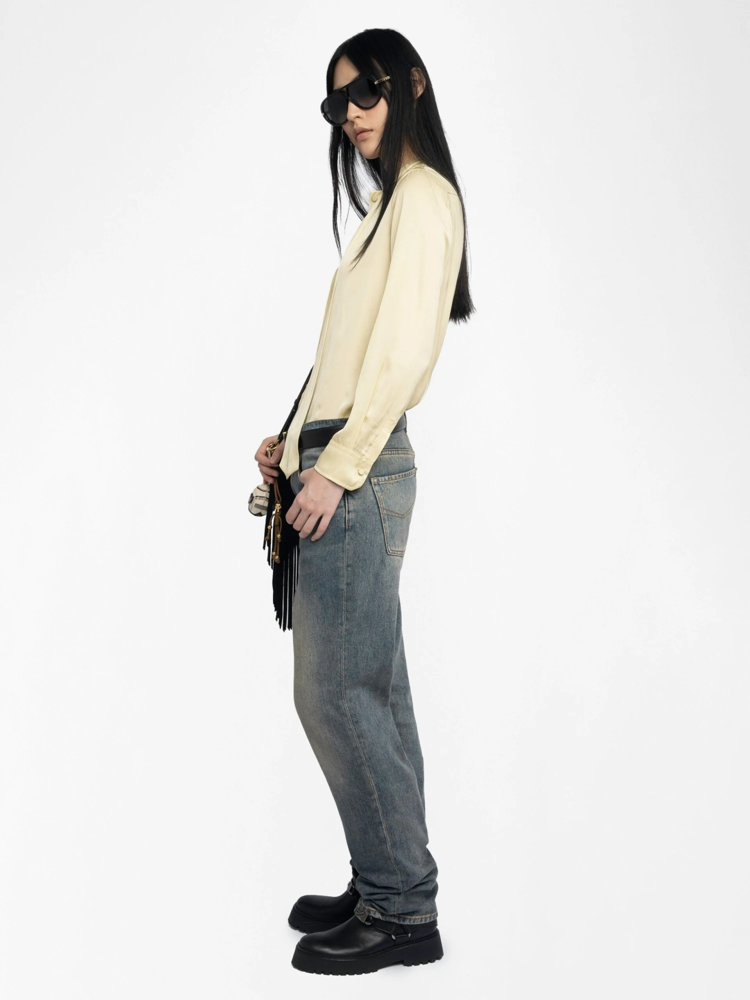 Tulba Satin Shirt Blond Zadig & Voltaire Tulba Satin Shirt Blond -Zadig Et Voltaire WWSH02266 BLOND ADDI 3 685d24140980d scaled