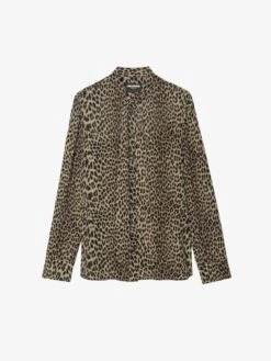 Zadig & Voltaire Tulba Satin Shirt Leaves 6 Zadig & Voltaire Tulba Satin Shirt Leaves -Zadig Et Voltaire WWSH02268 LEAVES PACKSHOT 686287c3d8ab2