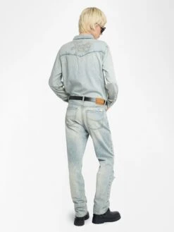 Zadig & Voltaire Saby Denim Shirt Light Blue -Zadig Et Voltaire WWSH02275 LIGHT BLUE BACK 685e8fe06dbc3