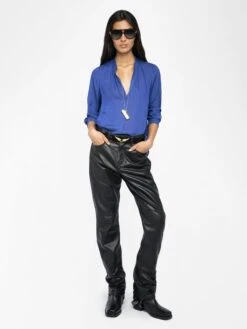 Zadig & Voltaire Tink Satin Blouse Electric -Zadig Et Voltaire WWSH02276 ELECTRIC ADDI 1 686b85ec28256