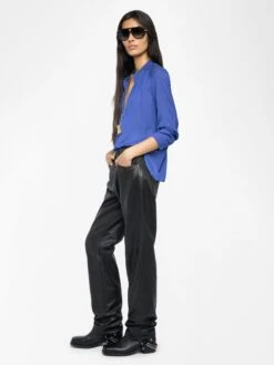 Zadig & Voltaire Tink Satin Blouse Electric -Zadig Et Voltaire WWSH02276 ELECTRIC ADDI 3 686b86304f7f4