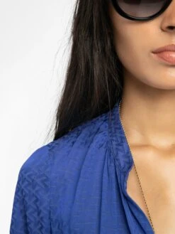 Zadig & Voltaire Tink Satin Blouse Electric -Zadig Et Voltaire WWSH02276 ELECTRIC HOVER 686b86780ffdb