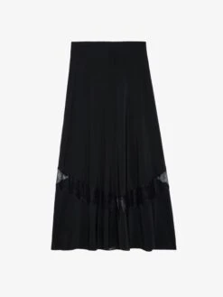 Zadig & Voltaire Jaylal Silk Skirt Black -Zadig Et Voltaire WWSK00364 NOIR PACKSHOT