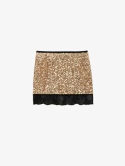 Zadig & Voltaire Justicias Skirt Gold -Zadig Et Voltaire WWSK00384 GOLD PACKSHOT 670685bb4eed2