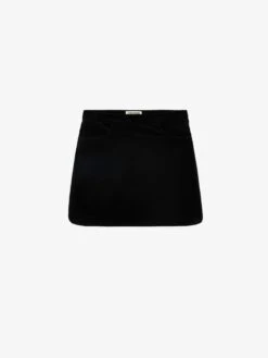 Zadig & Voltaire Jinette Velvet Skirt Black -Zadig Et Voltaire WWSK00389 NOIR PACKSHOT 670685ccc7ac2