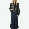 Zadig & Voltaire Jaylal Silk Skirt Encre