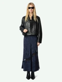 Zadig & Voltaire Jaylal Silk Skirt Encre