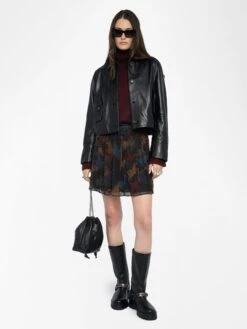 Zadig & Voltaire Jadys Skirt Dark Chocolate 2 Zadig & Voltaire Jadys Skirt Dark Chocolate -Zadig Et Voltaire WWSK01623 DARK CHOCOLATE ADDI 1 68824ecf14196