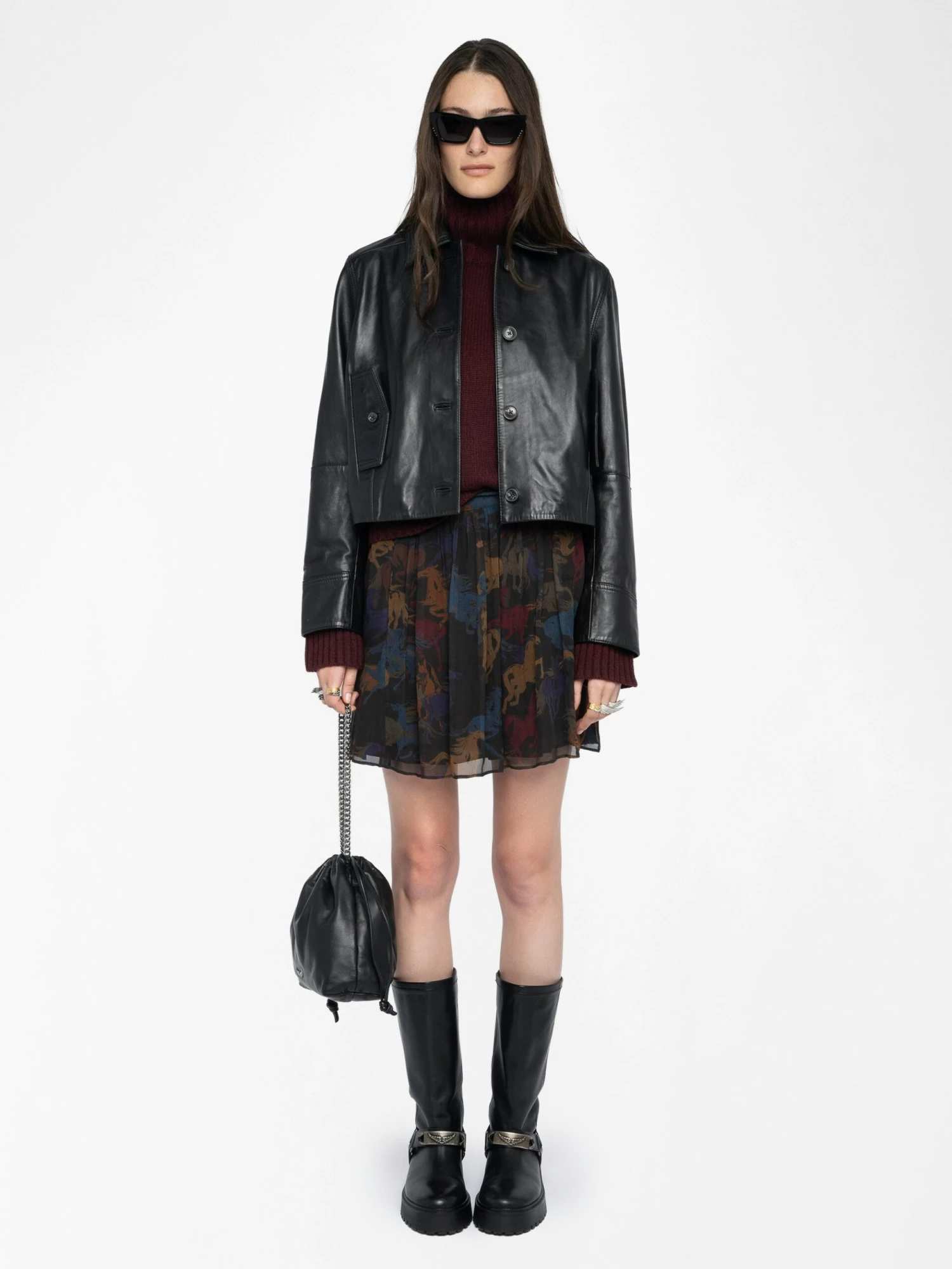 Jadys Skirt Dark chocolate Zadig & Voltaire Jadys Skirt Dark Chocolate -Zadig Et Voltaire WWSK01623 DARK CHOCOLATE SHOOTING 68824eac78ccd scaled