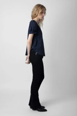 Zadig & Voltaire Tasty Leopard Jacquard Shirt Encre -Zadig Et Voltaire WWTO00211 ENCRE 3