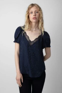 Zadig & Voltaire Tasty Leopard Jacquard Shirt Encre