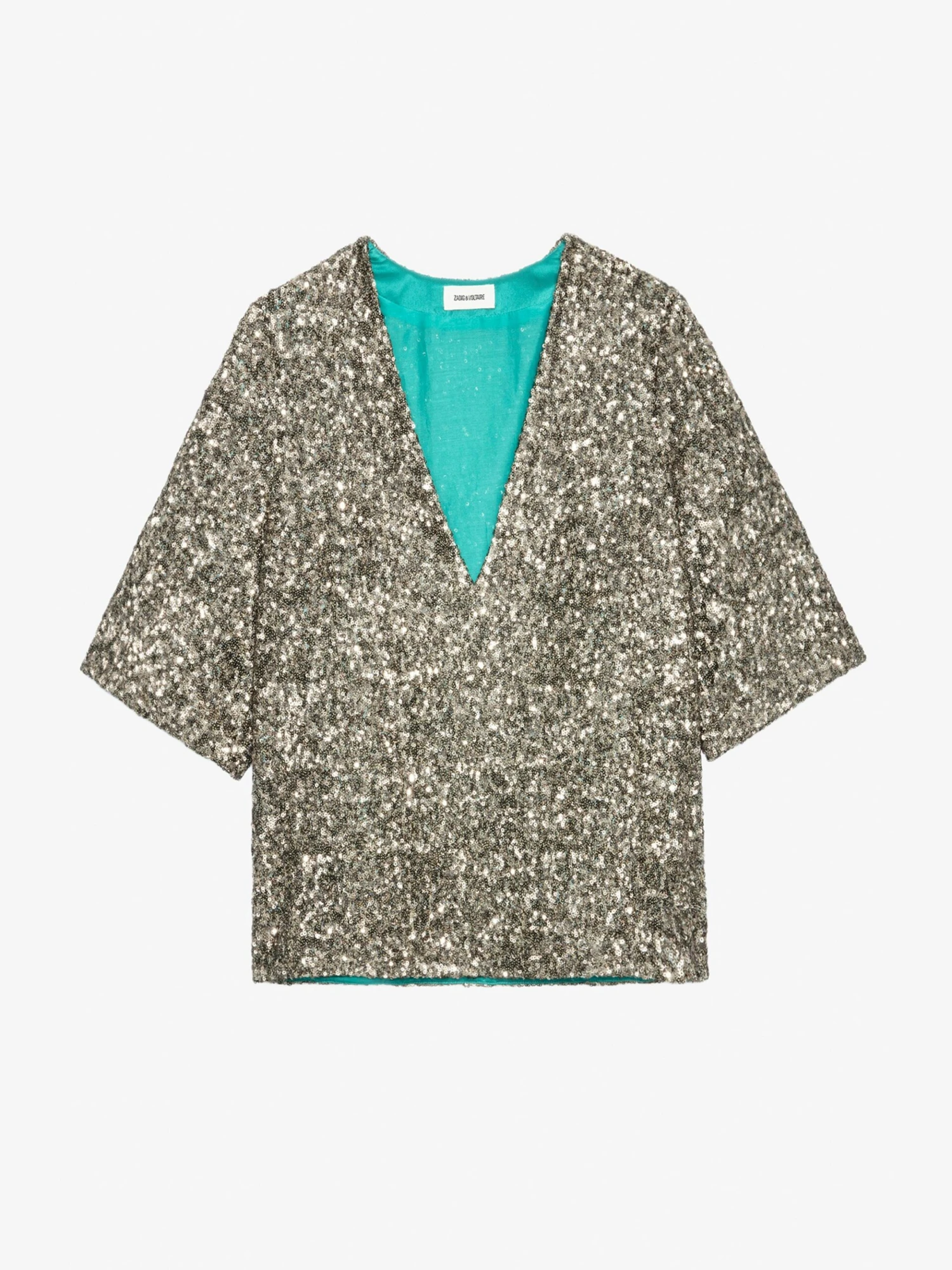 Tytane Sequin Blouse Bronze Zadig & Voltaire Tytane Sequin Blouse Bronze -Zadig Et Voltaire WWTO00216 BRONZE PACKSHOT scaled