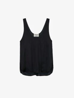 Zadig & Voltaire Carys Satin Top Black -Zadig Et Voltaire WWTO00221 NOIR PACKSHOT